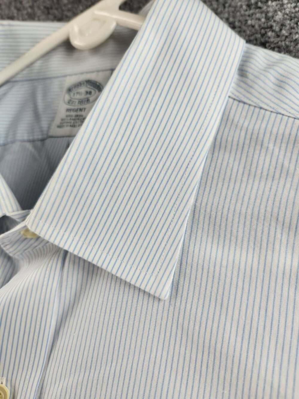 Brooks Brothers 17.5 34 Regent Non Iron Shirt Long Sleeve Button Up Men Cotton - Picture 7 of 16